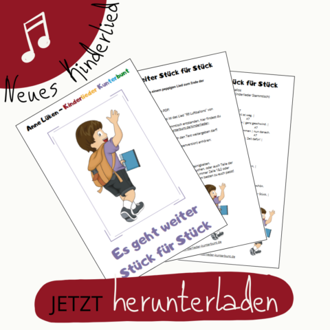  Abschied aus dem Kindergarten - kinderlieder-kunterbunt.de Bildidee 